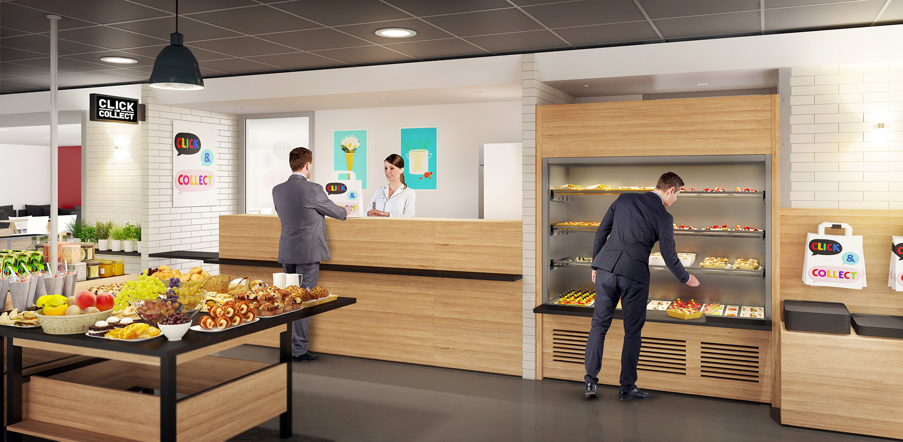 3D Rendering for a corporate cafeteria